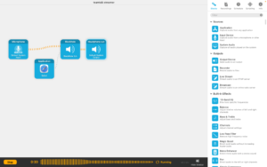 zrzut ekranu, przedstawiający sesję programu AudioHijack