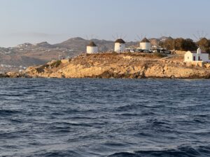 Wiatraki na wyspie Mykonos