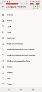 Thunderbird Android foldery