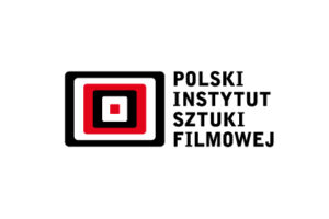 logotyp Polskiego Instytut Sztuki Filmowej Prostokąty w kolorze czarnym, czerwonym i białym